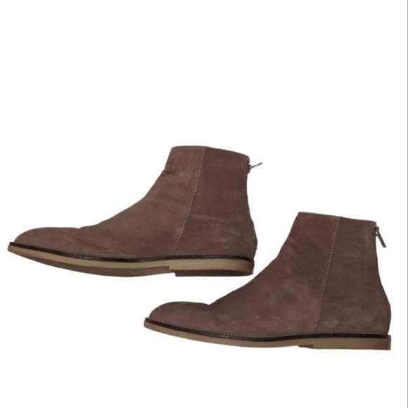 Men Zara Split Ankle Suede Leather Back Zipper Casual Ankle Boots Men's Size 44 - Picture 9 of 12